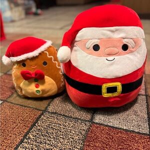 Nick the Santa Claus & Jordan the Gingerbread Squishmallows